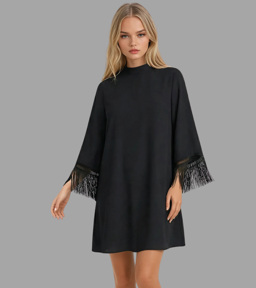 Devin Flare Fringe Dress