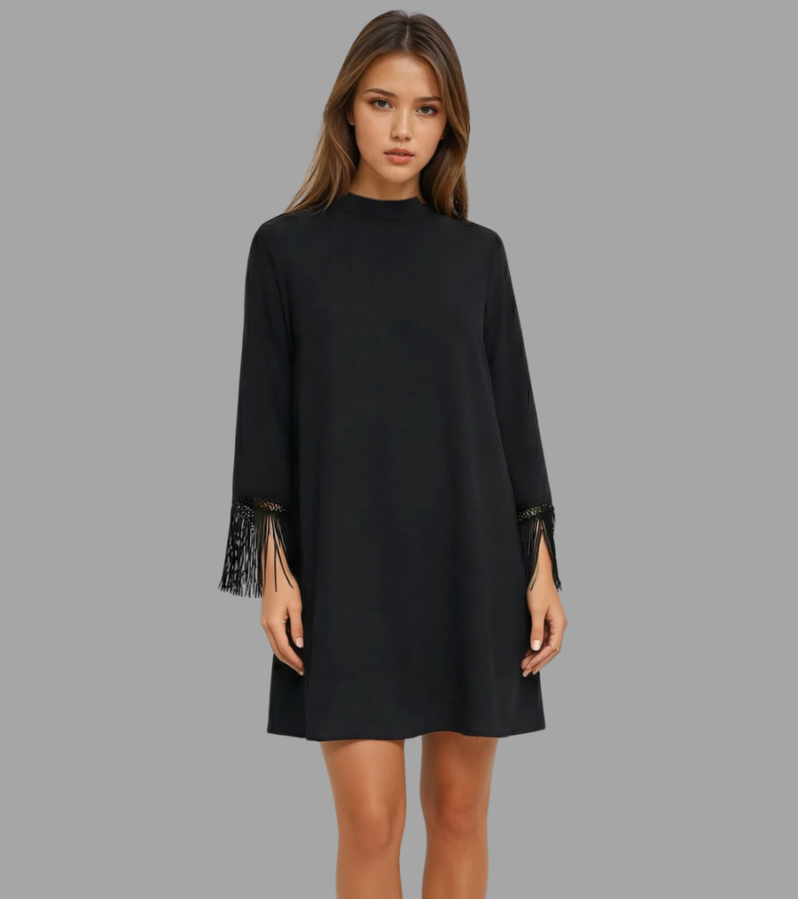 Devin Flare Fringe Dress