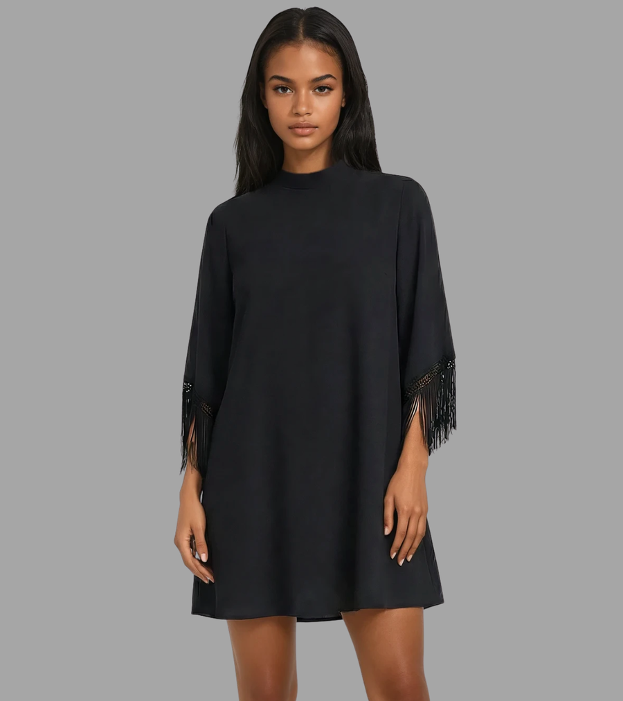 Devin Flare Fringe Dress