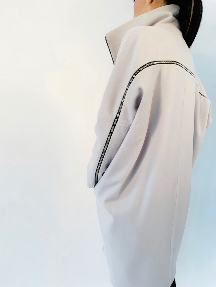 Duo Zip Coat in Pumice - PERIPHERY