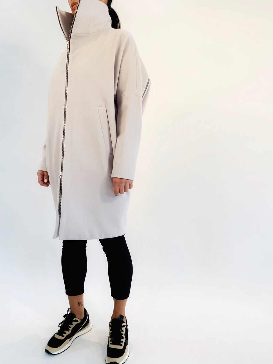 Duo Zip Coat in Pumice - PERIPHERY
