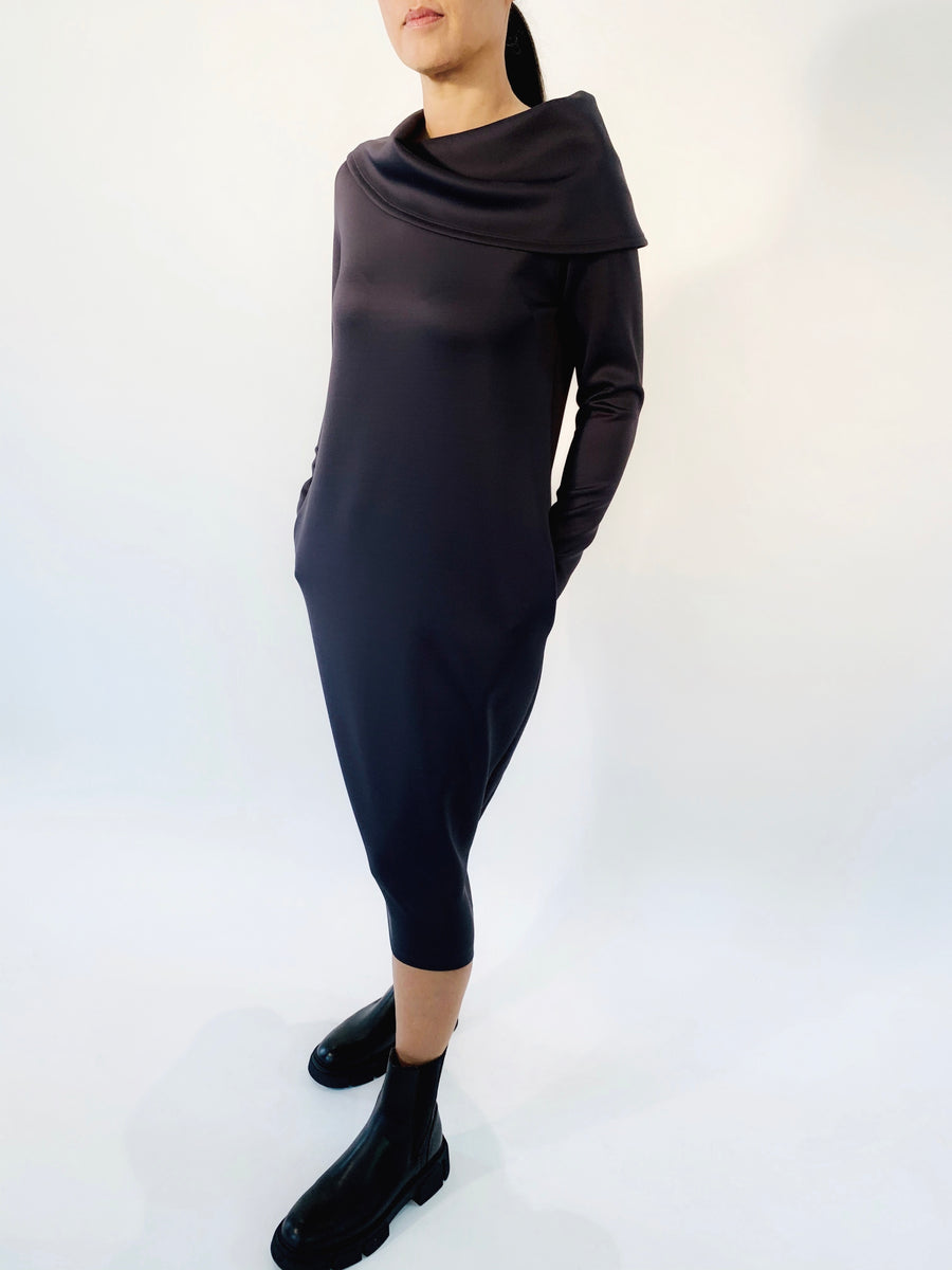 Shawl Collar Dress - PERIPHERY