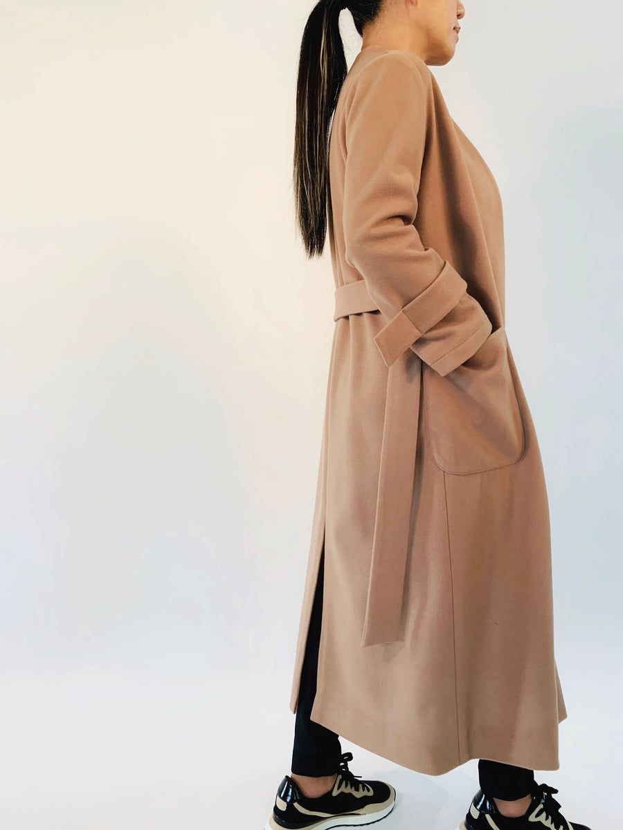 Wrap Up Coat in Camel - PERIPHERY