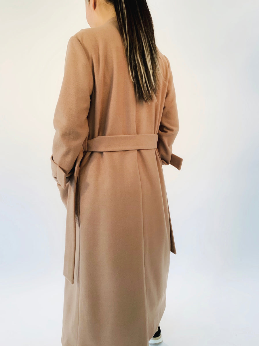 Wrap Up Coat in Camel - PERIPHERY