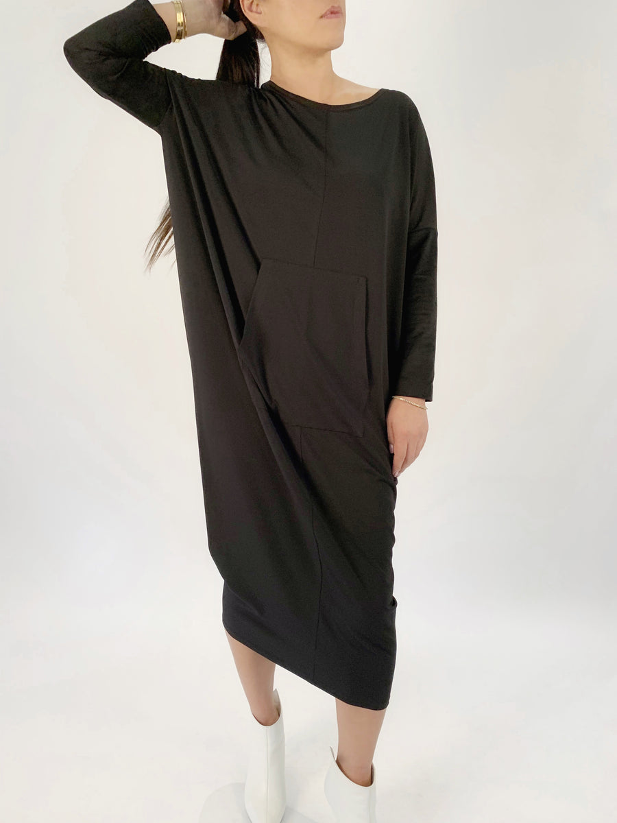 Suede Sleeve Jersey Dress - PERIPHERY